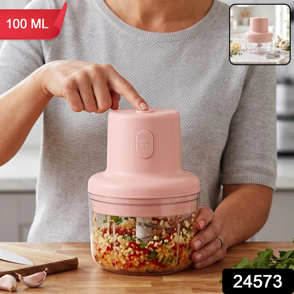 USB Rechargeable mini garlic chopper 100ml Dual blade