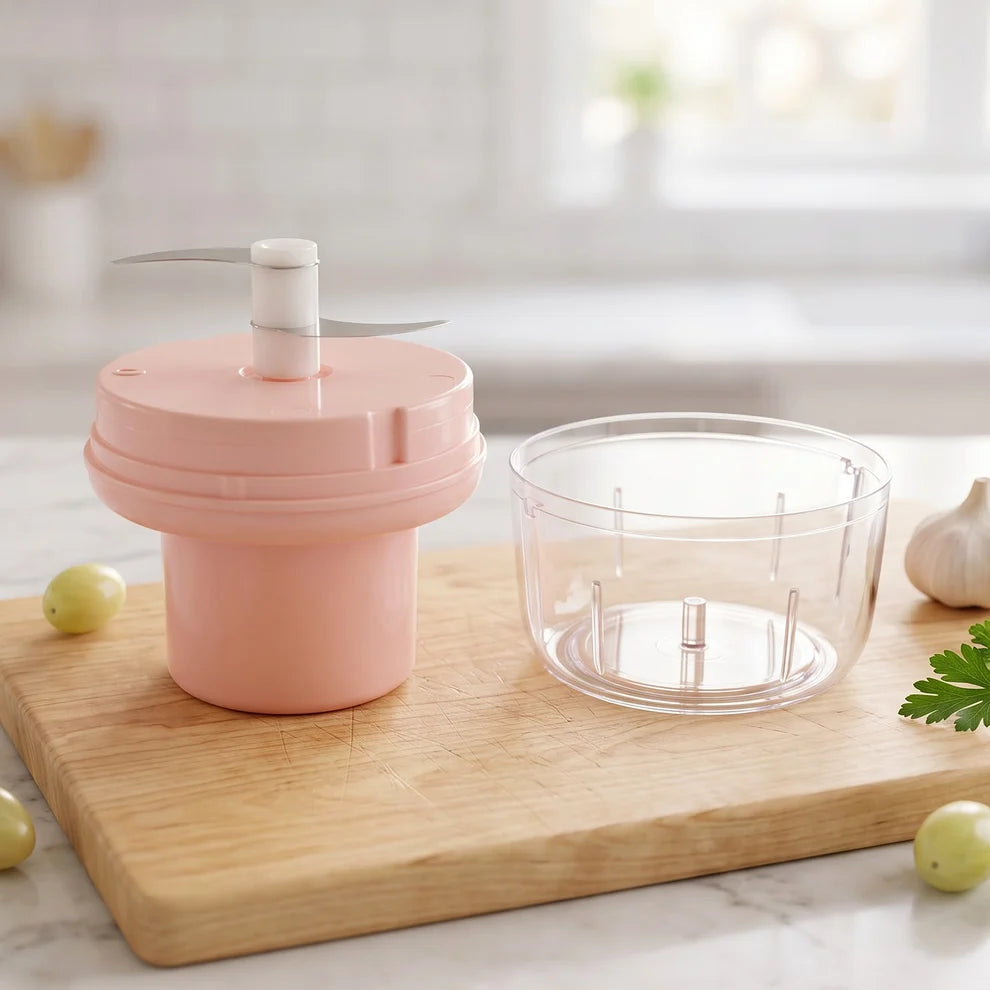 USB Rechargeable mini garlic chopper 100ml Dual blade